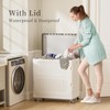HAIXIN HOME Rolling Laundry Hamper with Lid, 130L Large Capacity