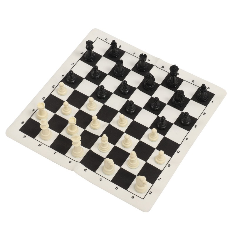 Chess Checkers Set 13.8in Board 2 in 1 Anti Slip