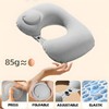 Portable Inflatable Neck Pillow - Quick-Press Inflation for Bath, Shower