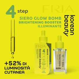 Fria Korean Beauty Siero Viso Illuminante con Estratto di Yuzu, Formula Innovativa con Mycrosfere di Vitamina E, Dermatologicamente Testato, Confezione da 30ml