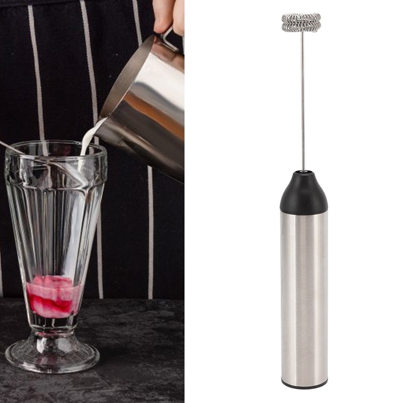 Handheld Milk Frother Lightweight Stainless Steel ABS Electric Whisk with