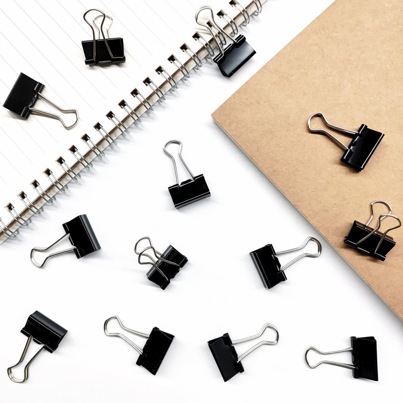 Ykimok 240Pcs Mini Binder Clips, 5/8 inch(15mm), Paper Clamps Small