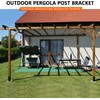 ITeVe.GD U-Shape Metal Post Bracket Anchor,Heavy Duty 4x4 (Actual 3.5"x3.5")