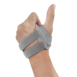 Splint Finger Protection Sports Thumb Protection Metal Support Wrist Bandage Adjustable Thumb Bandage Thumb Splint for Broken Sprained Arthritis Tendonitis Swollen Fingers (R)