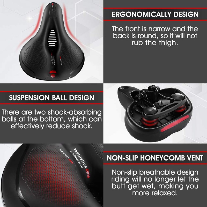 Comfortable Seat Cushion for Men Women with Dual Shock Absorbing