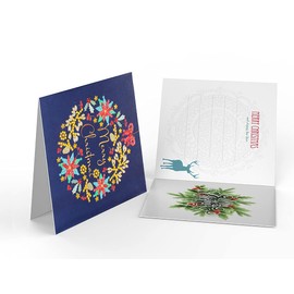 ycyingcheng Diamond Painting Christmas Cards, 8 Pieces 5D DIY Diamond Painting Greeting Card, Special Shape, Birthday, Postcard