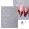 Unbranded 4Pcs Set Nail Stickers Abstract Line Self-Adhesive Slider Peel