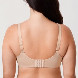 AISILIN Women's Minimizer Bra Plus Size Unlined Full Coverage Smooth Underwire Support Beige 38C