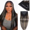 IDN BEAUTY Seamless Clip In Hair Extensions Human Hair, Straight