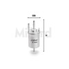 Millard Filters Millard MF74121 Car Fuel Filter 163x61x8x8 (4 bar)