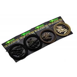Korda Lead Clip Action Pack - Gravel, Complete Carp Fishing Rig Set with Lead Clips, Tail Rubbers, Swivels & Rig Tubing for Snag-Free Fishing - Ideal for Weedy or Snaggy Waters