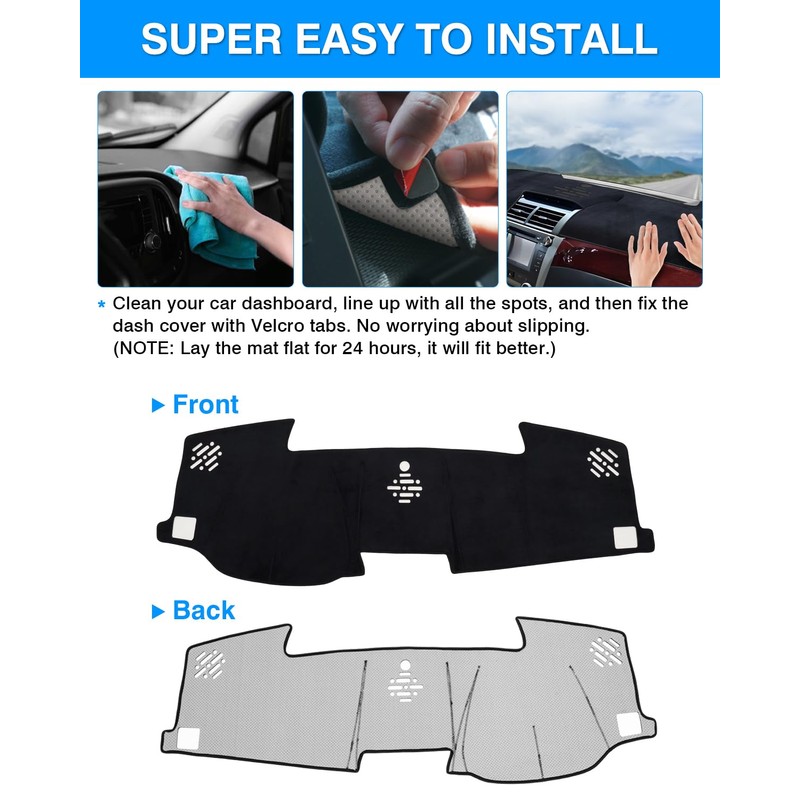Autorder Dashboard Cover Mat for 2012-2017 Toyota Camry Accessories Dash