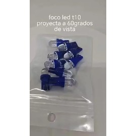 Led T10 1 Smd Led Blanco Automotriz Tipo Pellizco 10 Piezas                                                                                           