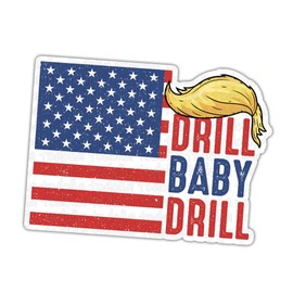 TODOLIA (3Pcs-3in) Drill Baby Drill Sticker, He Won 47th President Sticker, America Presidental Election 2024 Decal, Political Republican Gift Decoration Tablet Kindle Laptop Helmet Bumper