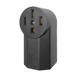 EDYCARX Nema 14-50 Outlet Industrial Grade 50 Amp Receptacle Surface Mount Receptacle for EV RV Oven Range and Stove Outlet, 3-Pole 4-Wire, Black (Nema 14-50r)