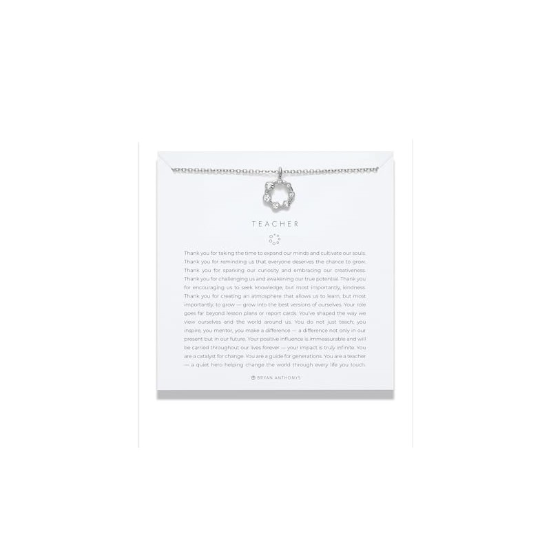 Bryan Anthonys Teacher Necklace Silver, Brass, No Gemstone