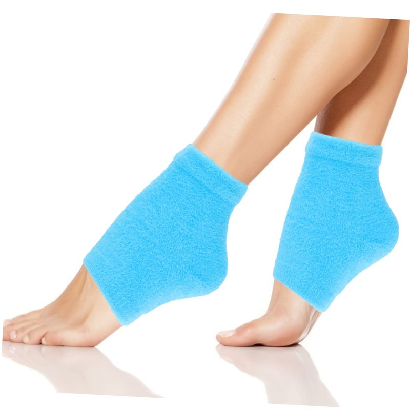 Baluue 1pair Essential Oil Gel Heel Socks for Moisturizing Foot