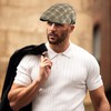 YAMEIZE Retro Plaid Men's Flat Cap - Hat Baker Boy