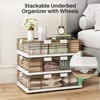 Kitstorack Plastic Under Bed Storage Containers, Underbed Storage with Wheels