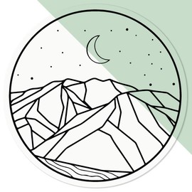 Medium 100mm 'Mountain Landscape' Transparent/Clear Sticker Decal for Windows/Cars/Walls (DC00126665)