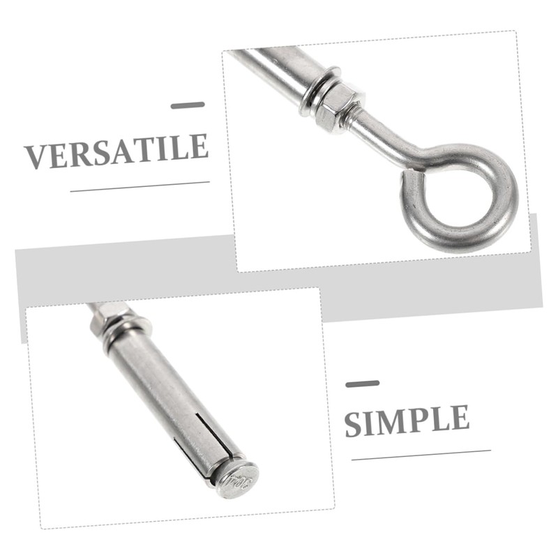 Ciieeo 2pcs Heavy Duty Eye Bolts Stainless Steel Expansion Screws