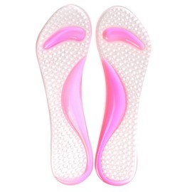footinsole Arch Support Orthotic Insoles – Effective Support for Fallen, Flat or Weak Arches (Without Heel Cushion, Pink)