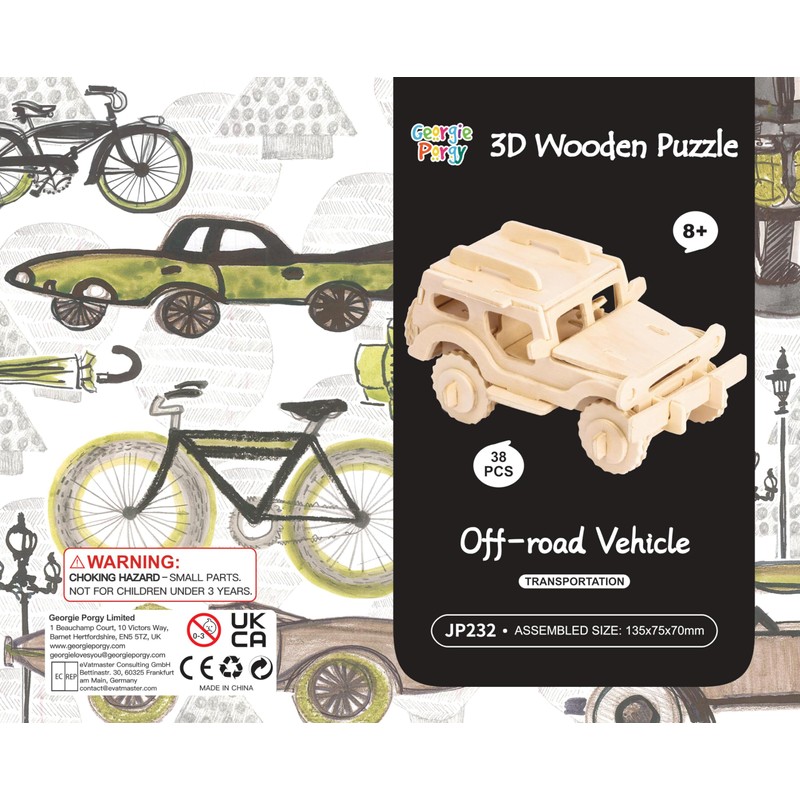 Georgie Porgy 3D Wooden Puzzles for Kids Toys Construction Woodcraft