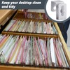 Hicarer 8 Pcs Metal Hanging File Bracket Clips Storage Hanging
