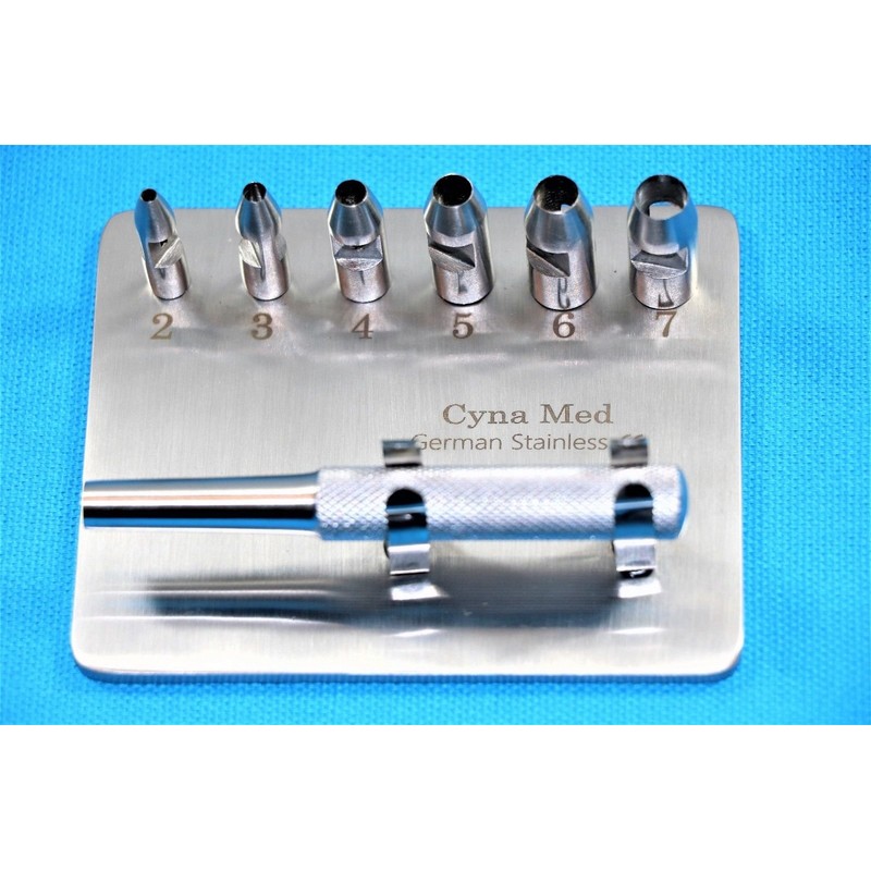 Premium German Keyes Dermal Punch Set of 6pcs 2mm to