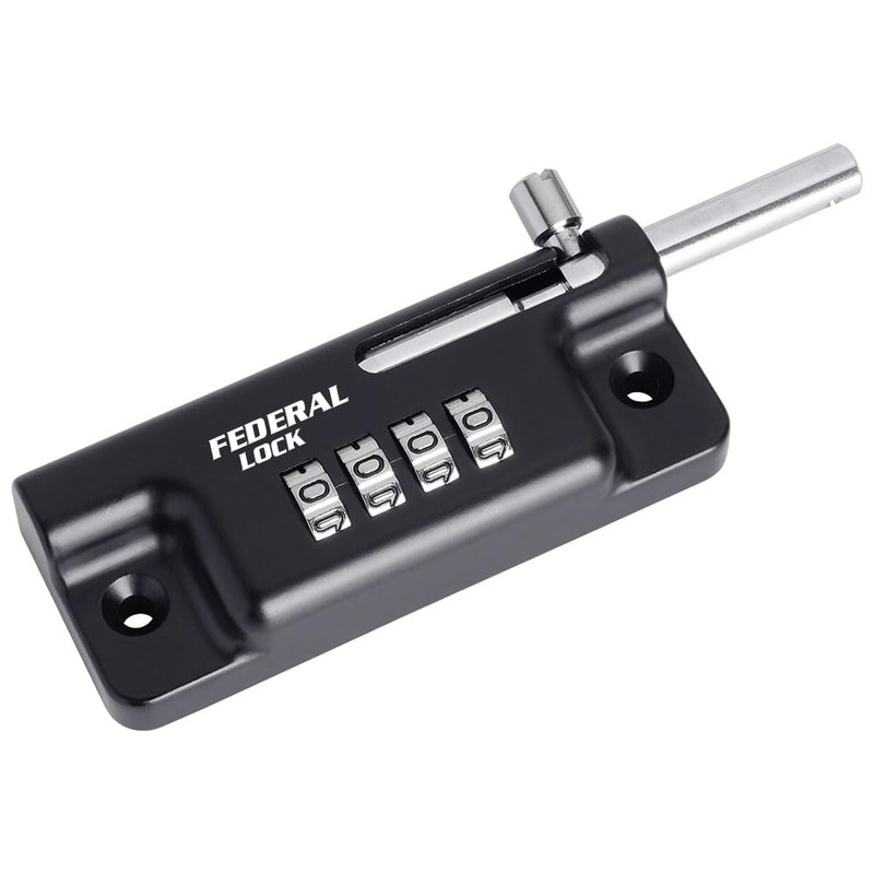 Federal Lock Combination Locking Bolt, Heavy Duty Sliding Lock with