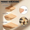 Plliocse Corner Shelf Wall Mounted,Floating Corner Shelves Oak,Set of 3