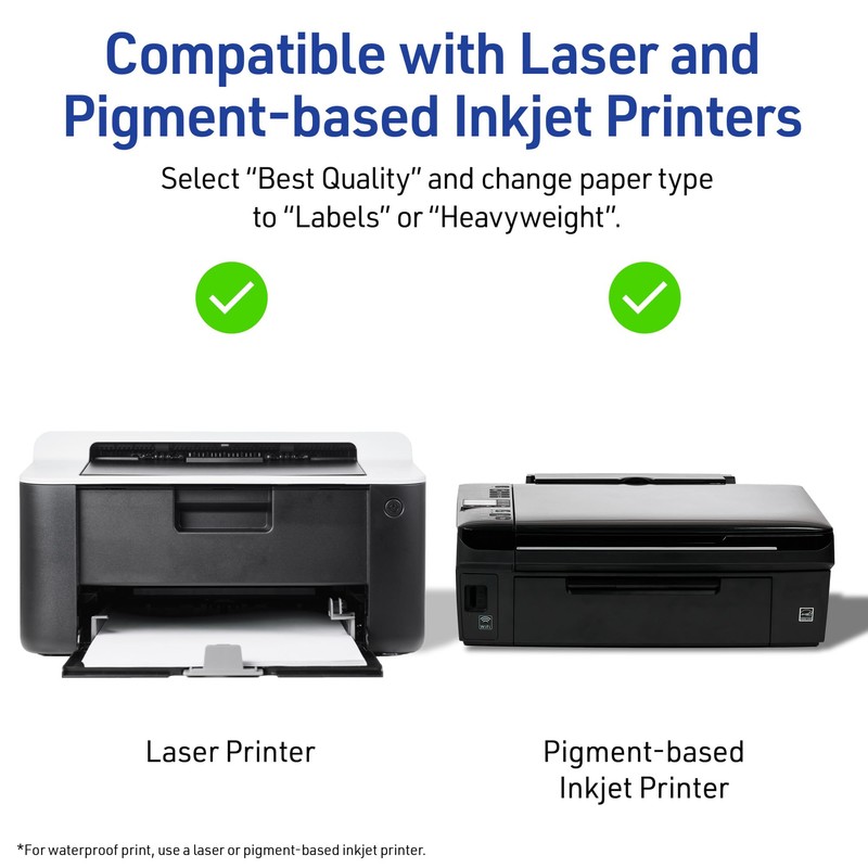 Avery Printable Sticker Paper, 8.5" x 11", Glossy Clear, Permanent