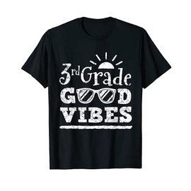 Back To School 3rd Grade Vibes First Day Teacher Sunglasses T-Shirt