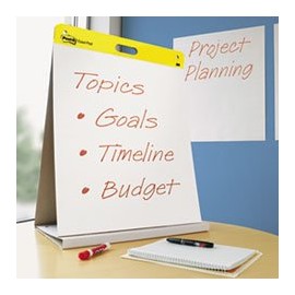 (3 Pack Value Bundle) MMM563R Self-Stick Tabletop Easel Pad, 20 x 23, White, 20 Sheets/Pad