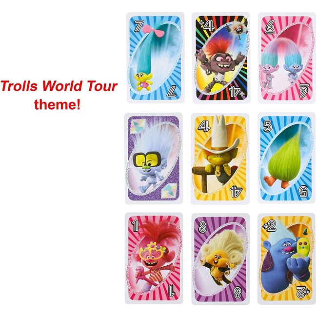 Mattel Games GRC65 DREAMWORKS Trolls World Tour UNO 