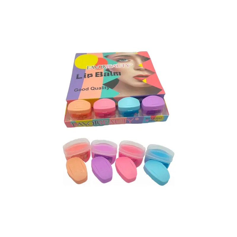 48 Mini Bálsamos O Vaseina Para Labios Frutal Hidratante