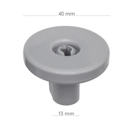 GIANTO Set of 8 Dishwasher Basket Wheels Compatible with Zanussi, Rex, Electrolux, AEG, Plastic Wheels for Lower Basket Dish (Check Compatibility) - Grey Diameter 40mm