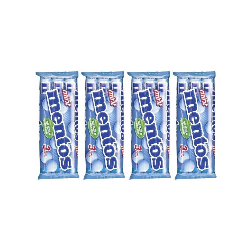 Mentos Mint Multipack Bundle - x4 Mint Flavour Multipacks (3x37.5g