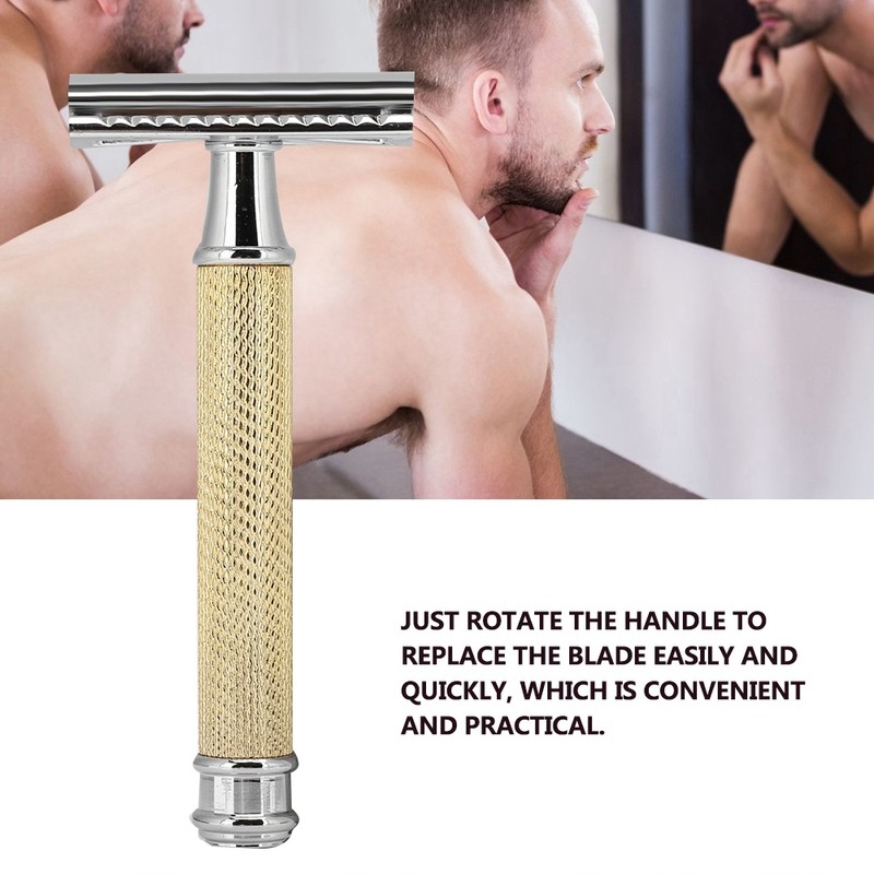 Classic Manual Shaver Metal Handle Double Edged Safety Shaving Tool