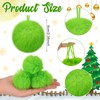 12 Pcs Lime Green Furry Christmas Ball Ornaments Christmas Tree