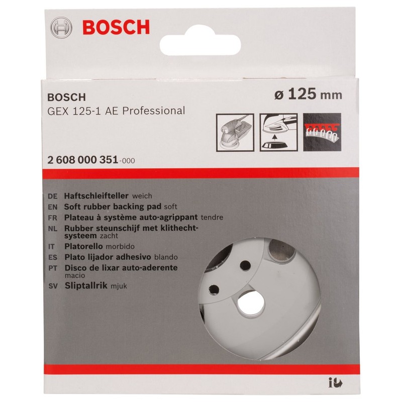 Bosch 2608000351 Grinding Plate Extra Soft 4.92In