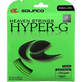 Solinco Hyper-G Heaven Strings Poly (Polyester) 16 Gauge / 1.30mm Tennis Racquet String Sets 2-Pack (2 Sets Per Order) - Best for Spin, Control, and Durability