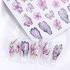 4 Sheets Flowers Butterfly Nail Art Stickers 3D Self-Adhesive Spring