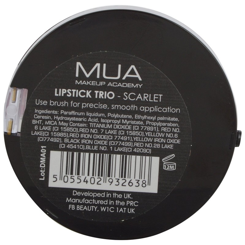 MUA Lipstick Trio Scarlet