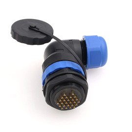 ZBLZGP Elbow SD28 Connector 26pin 28mm Panel Mount IP68 Waterproof Circular Aviation Connector Industrial Machinery Automation Power Cable