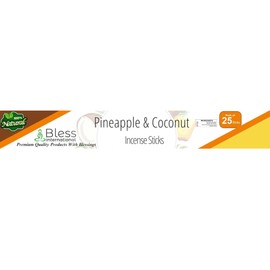 Bless International Pineapple and Coconut 100%-Natural-Incense-Sticks Handmade-Hand-Dipped Organic-Chemicals-for-Purification-Relaxation-Positivity-Yoga-Meditation The-Best-scents 100 Sticks (150GM)