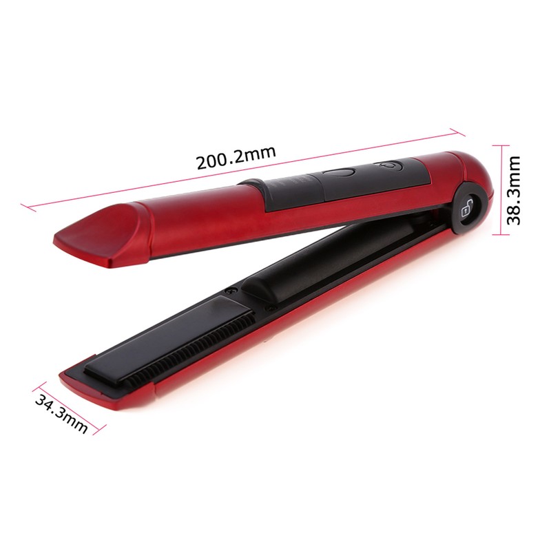 Mini Rechargeable Cordless Hair Curler & Straightener Hair Ironing Device