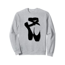 Ballet Ballerina Dance Pointe Ribbon Shoes Girl Sweatshirt