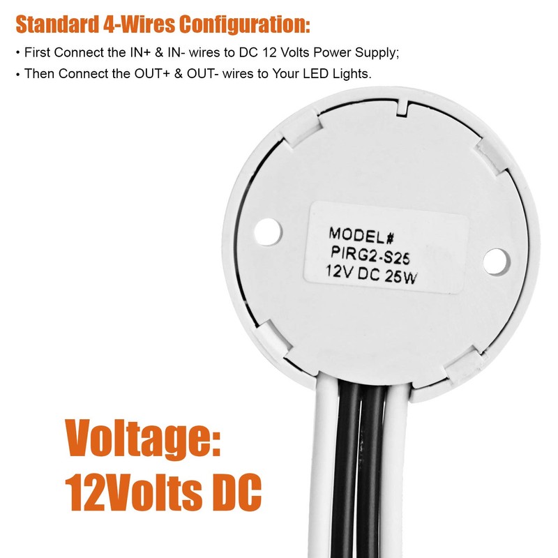 Facon 12V DC PIR Motion Sensor Switch, Use with Strip