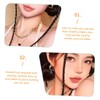 FRCOLOR 4 Pieces Braided Wig Clips Curly Hair Ponytail Braided